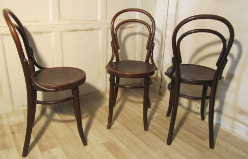 fig 1. Set of 6 Thonet Bistro Bentwood Chairs 