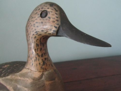 fig 1. Superbly Painted and Carved  Weighted Decoy Duck