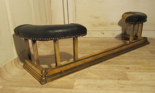 fig 1. A Victorian Brass and Leather Club Fender