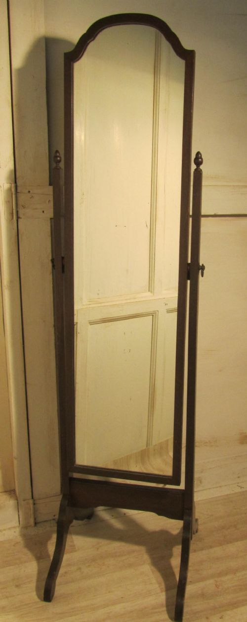 Edwardian Mahogany Cheval Mirror