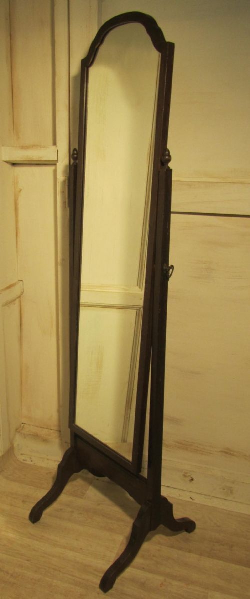 fig 1. Edwardian Mahogany Cheval Mirror