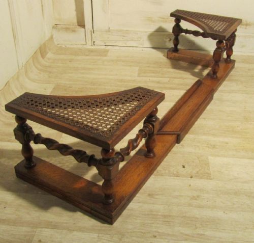 A Golden Oak Barley Twist Bergere Club Fender