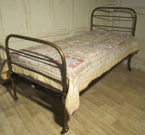 A Victorian Brass Single Bed, by Maple and Co