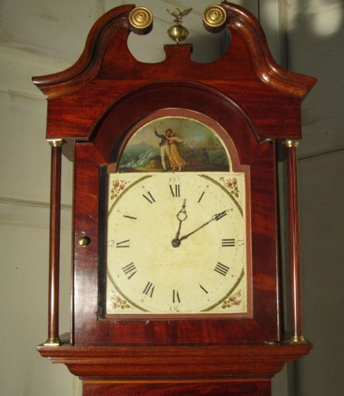 fig 1. Victorian Mahogany Long Case Grandfather Clock