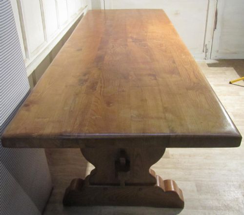 A Large French Elm Refectory Table, Table  Monastère