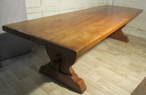fig 1. A Large French Elm Refectory Table, Table  Monastère