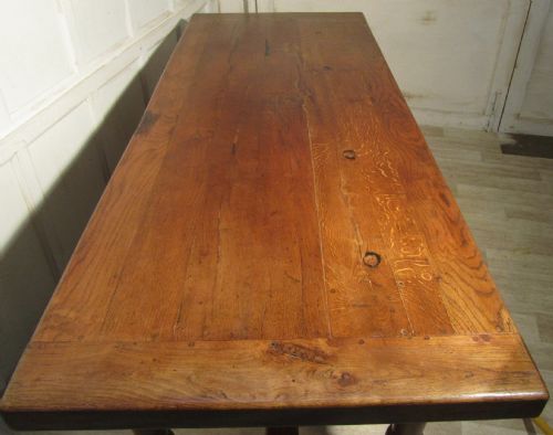 fig 2. 18th Century French Oak Table, Very Rustic Farmhouse Table