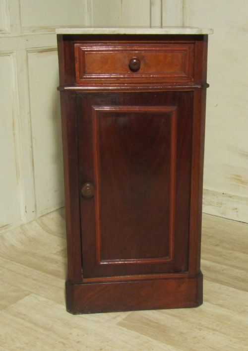 Victorian Mahogany and Walnut Bedside Cupboard