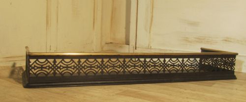fig 1. Victorian Pierced Brass and Iron Fender