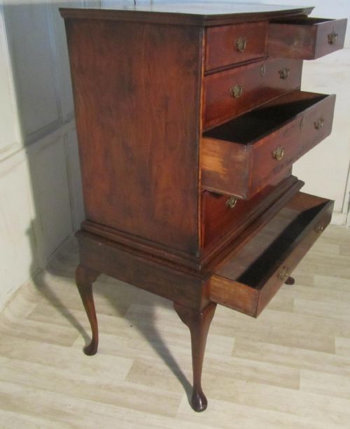 fig 2. A Georgian Yew and Elm Inlaid Chest on Stand