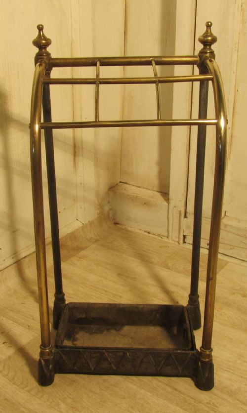 fig 1. A Victorian Brass and Cast Iron Walking Stick Stand or Umbrella Stand