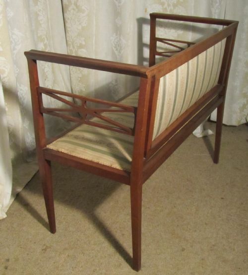 fig 2. Charming Edwardian Upholstered Inlaid Mahogany Sofa