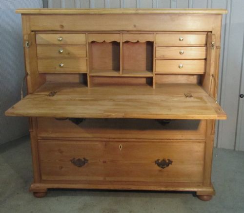 Georgian Pine Secretaire Chest of Drawers
