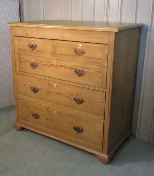 fig 1. Georgian Pine Secretaire Chest of Drawers