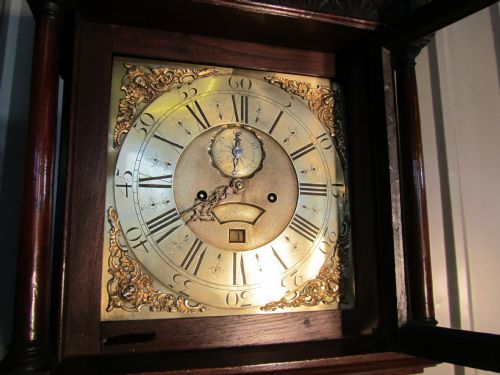 fig 1. Georgian Carved Oak Longcase Clock
