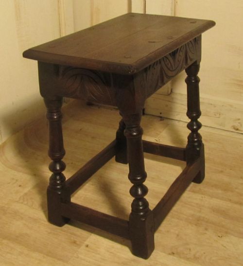 An Oak Joint or Coffin Stool