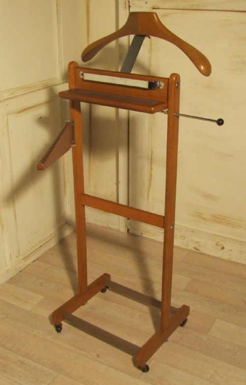 fig 1. Art Deco Gentleman’s Suit Hanger or Night Stand, the Versatile Valet, by Corby of Windsor
