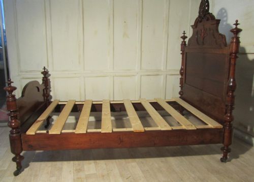 fig 2. An Elegant French Bur Walnut Chateau Small Double Bed