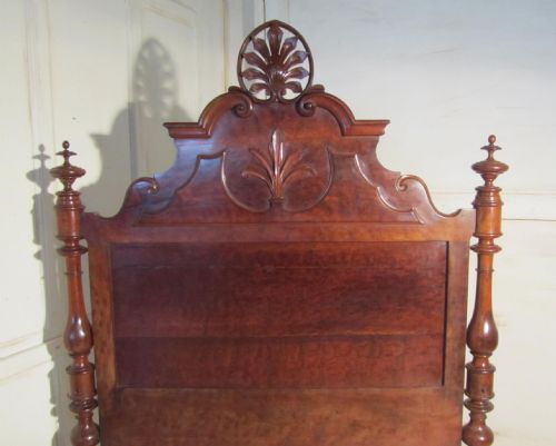 fig 3. An Elegant French Bur Walnut Chateau Small Double Bed
