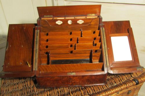 fig 1. A Charming Victorian Burr Walnut Stationary Box