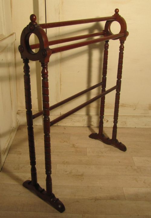 An Edwardian Mahogany Towel Rail