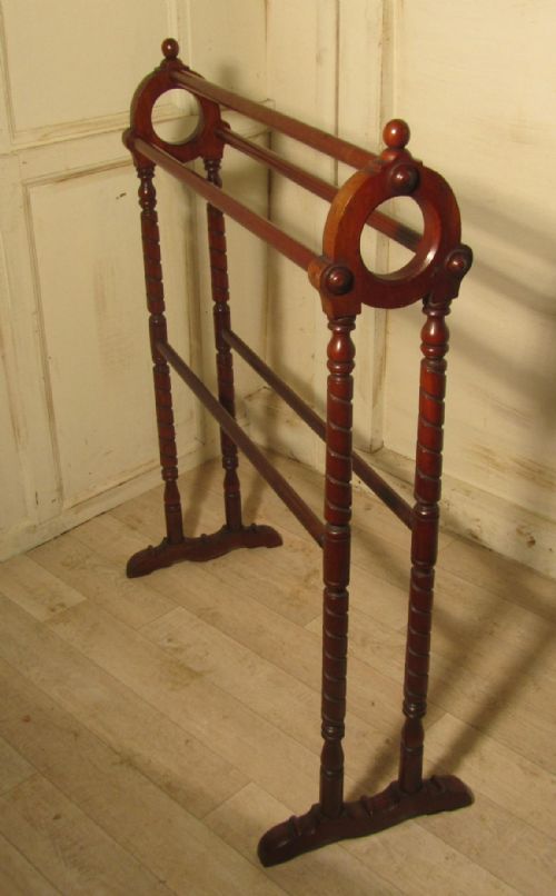 fig 1. An Edwardian Mahogany Towel Rail