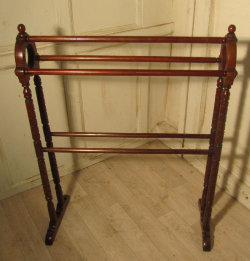 fig 2. An Edwardian Mahogany Towel Rail