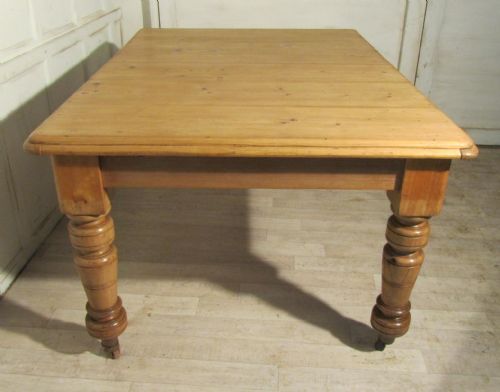 fig 1. Large Rustic Victorian Pine Kitchen Table