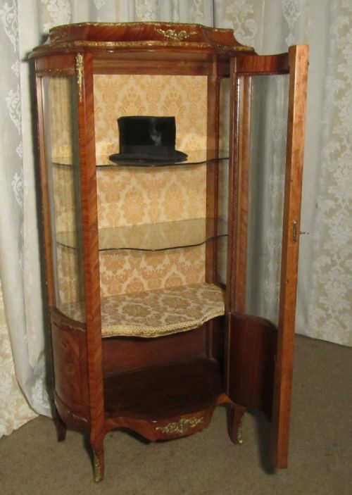 fig 1. French Inlaid and Ormolu Mounted Vitrine