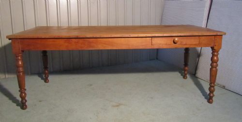 Large 19th French Cherry Wood Farmhouse Kitchen Table