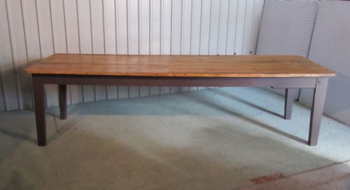 Large 19th Rustic French Farmhouse Pine Table