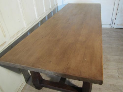 fig 2. Large French Farmhouse Oak Dining Table from Brittany