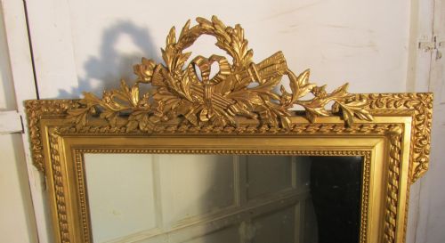 fig 1. A Spectacular Large French Shabby Gilt Wall Mirror