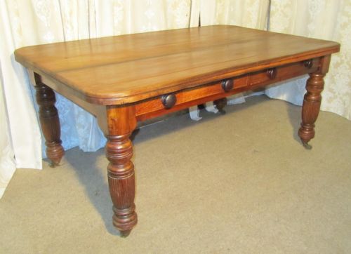 A Good Victorian Fruitwood Farmhouse Table