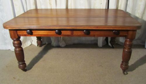 fig 3. A Good Victorian Fruitwood Farmhouse Table