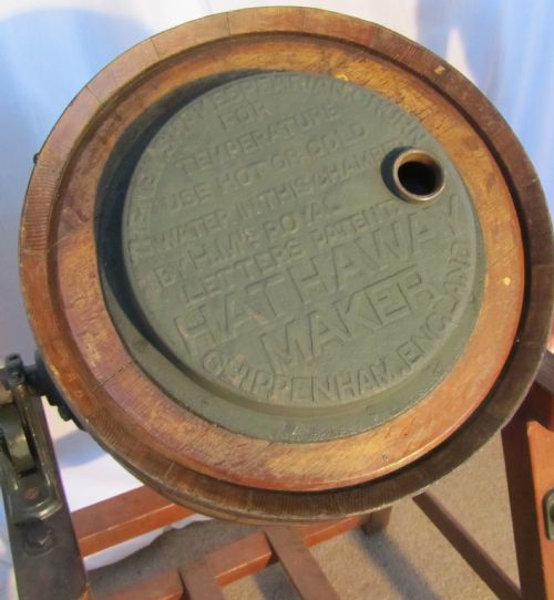 fig 1. A Wonderful English 19th Century Oak Butter Churn on a Pine Stand