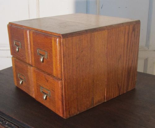 fig 1. Golden Oak 4 Drawer Card Index Filing Cabinet, Wine Rack or Coffee Table