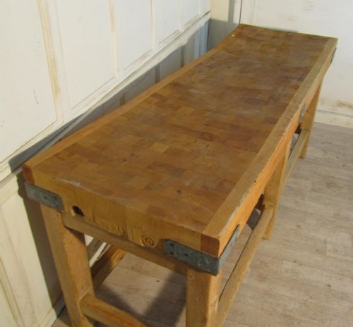 fig 2. Vintage Butchers Chopping Block on Stand, Rushbrooke