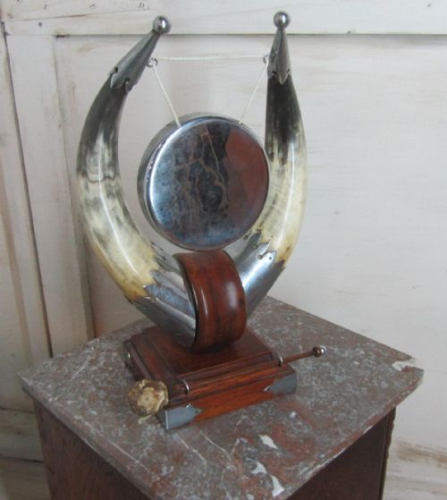 fig 1. Art Deco Animal Horn Table Gong