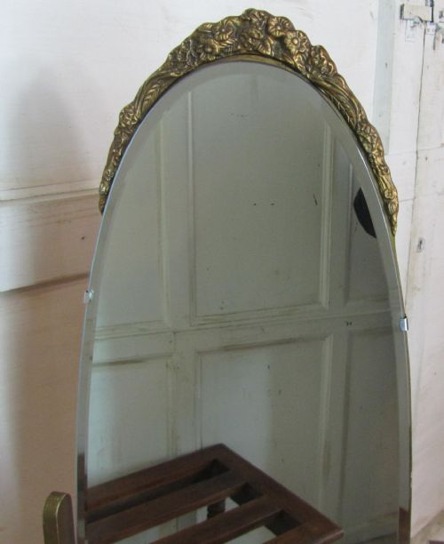 fig 1. A Superb Art Deco Gilt Cheval Dressing Mirror