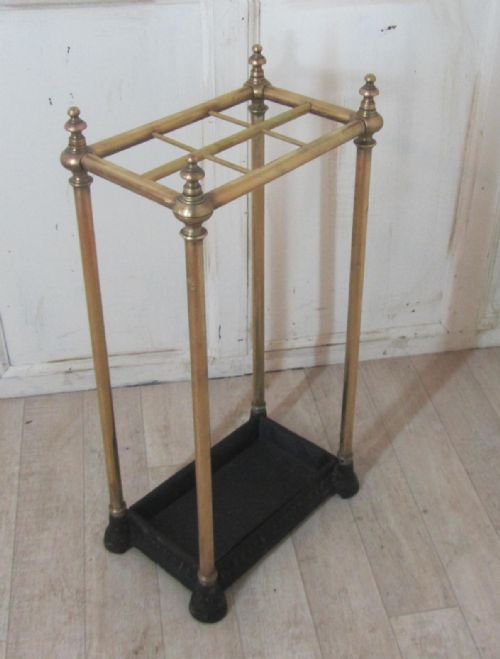 fig 1. A Victorian Brass and Cast Iron Walking Stick Stand or Umbrella Stand