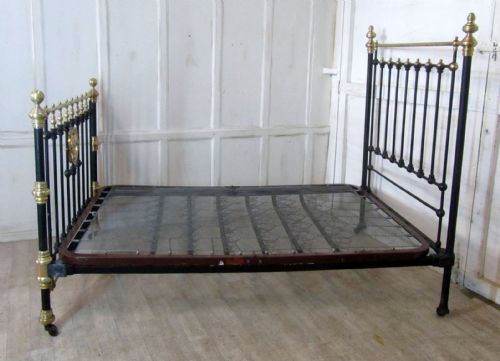 fig 2. A Good 19th Century Brass and Iron Double Bed