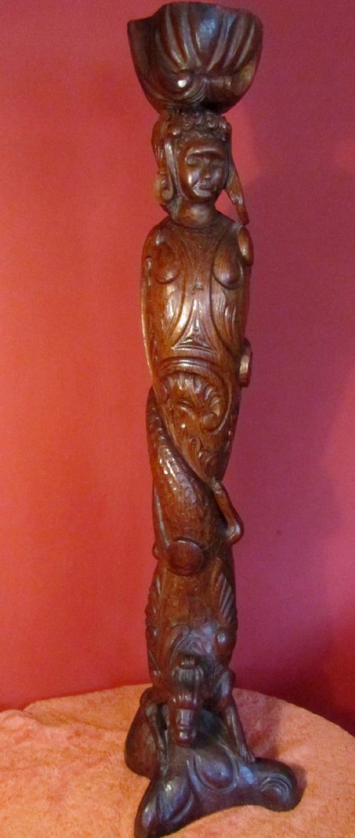 A Large 19th Century Carved Oak Caryatid