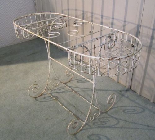 A Superb Large Victorian Wire Work Plant Stand