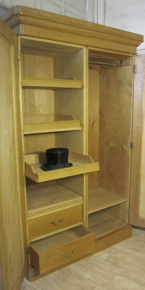 fig 1. A Victorian Stripped Pine Wardrobe Compactum