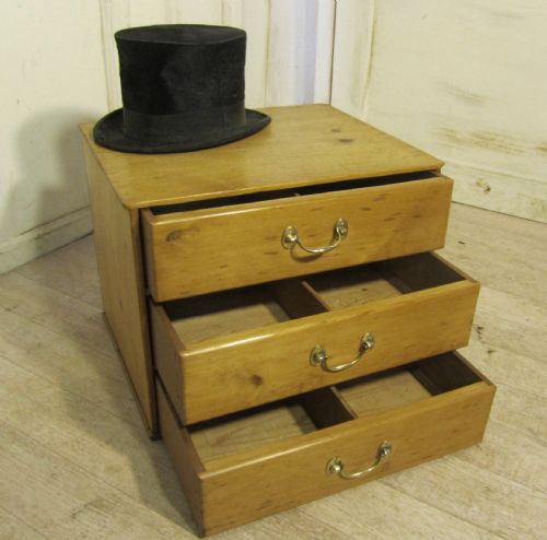 Victorian Pine Collectors Cabinet Filing Drawers