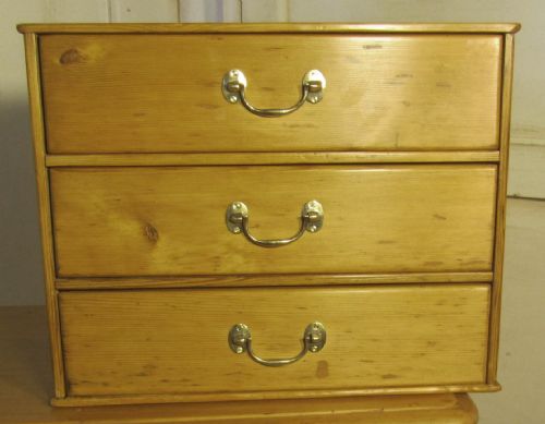 fig 1. Victorian Pine Collectors Cabinet Filing Drawers