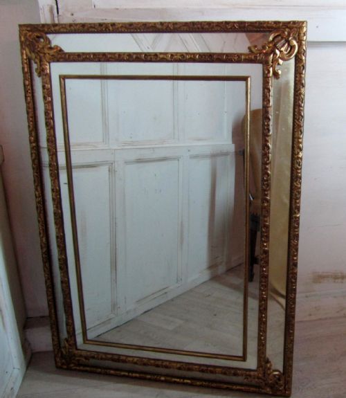 fig 1. A Large French Gilded Brass Cushion Mirror