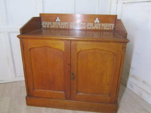 Painted Arts and Crafts Golden Pine Cupboard
