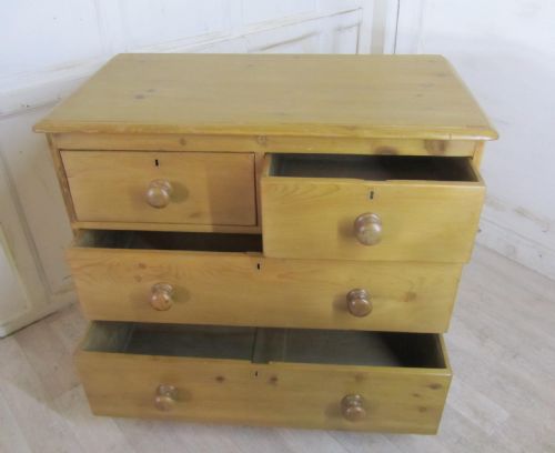 fig 1. Victorian Stripped Pine Chest of Drawers